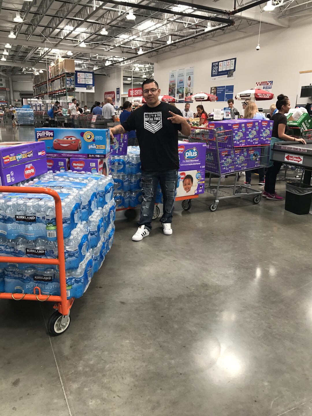 Ryan Nichols on a hurricane flood rescue, pulling people and pets to safety