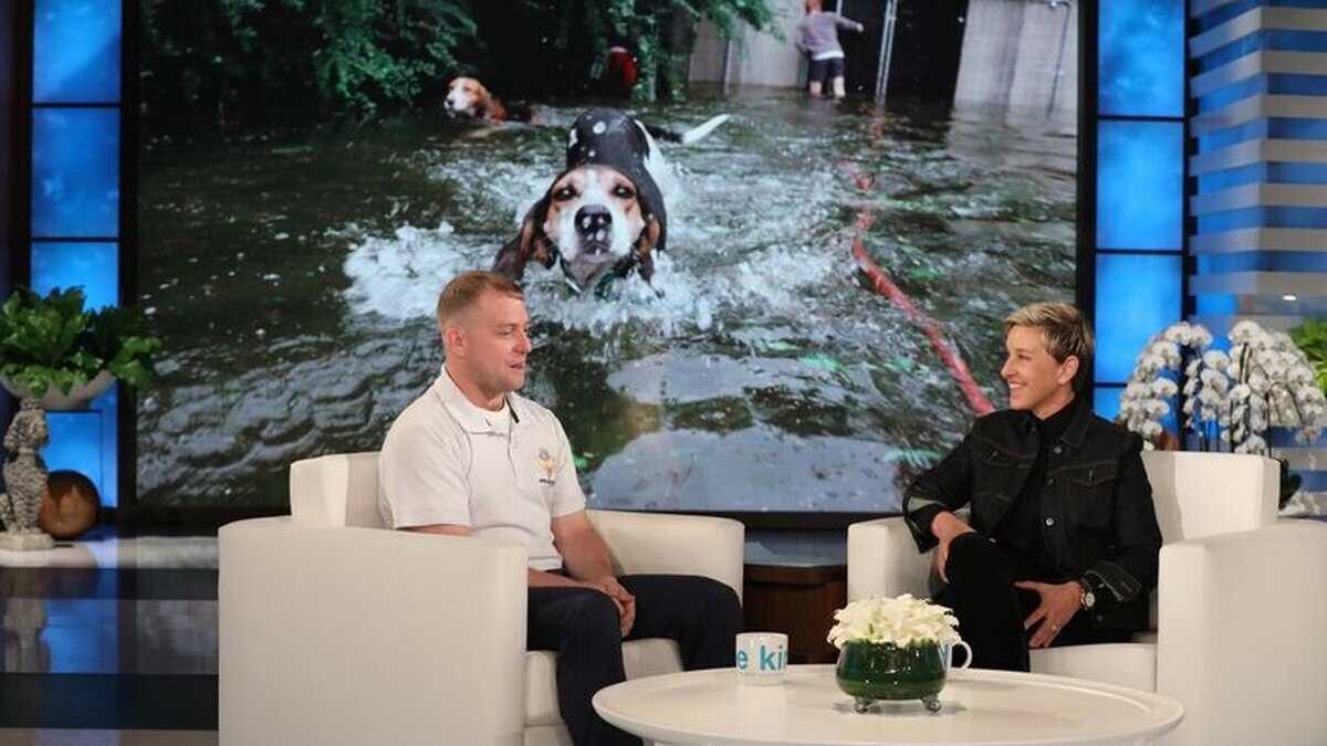 Ryan Nichols search and rescue — boat rescue in floodwater after a hurricane