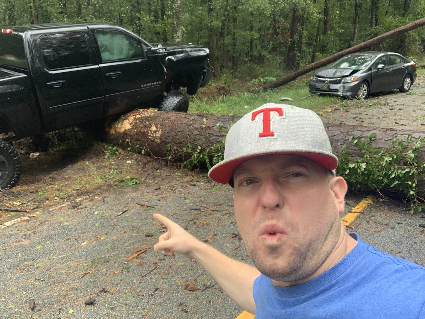 Disaster relief — Ryan Nichols delivering supplies to a flooded community