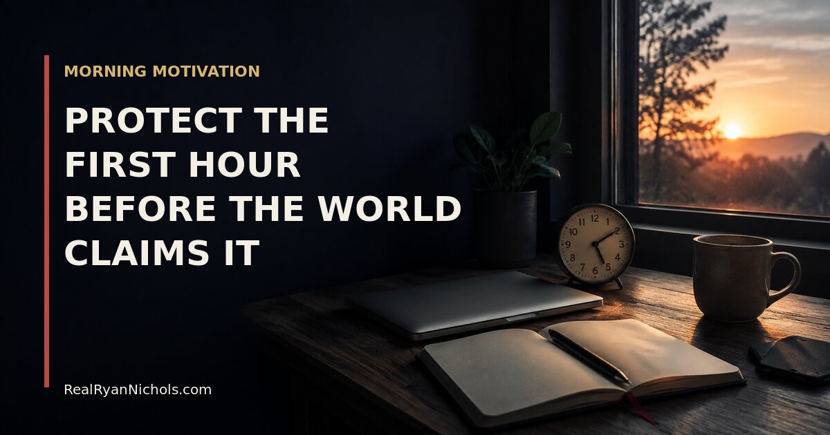 Protect the First Hour Before the World Claims It social preview