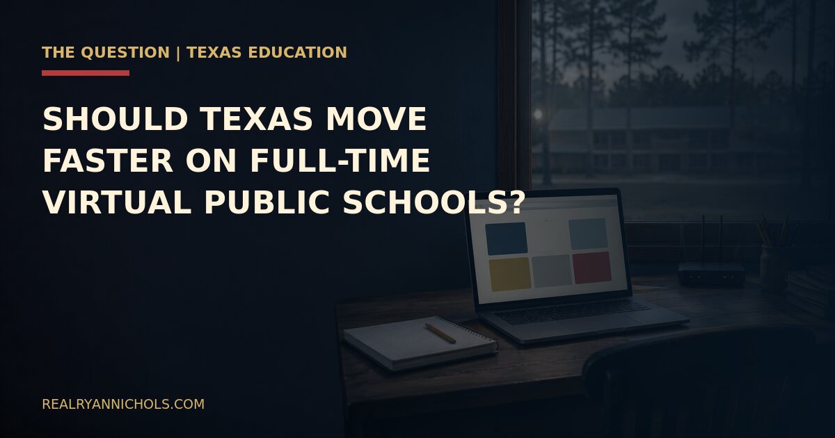 Should Texas Move Faster on Full-Time Virtual Public Schools? social preview