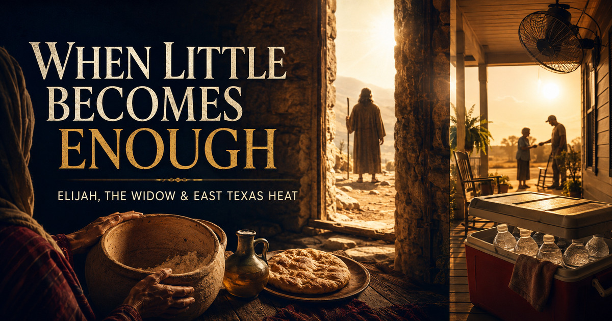 Elijah, the Widow and the Last Meal: What East Texas Heat Requires of Neighbors social preview