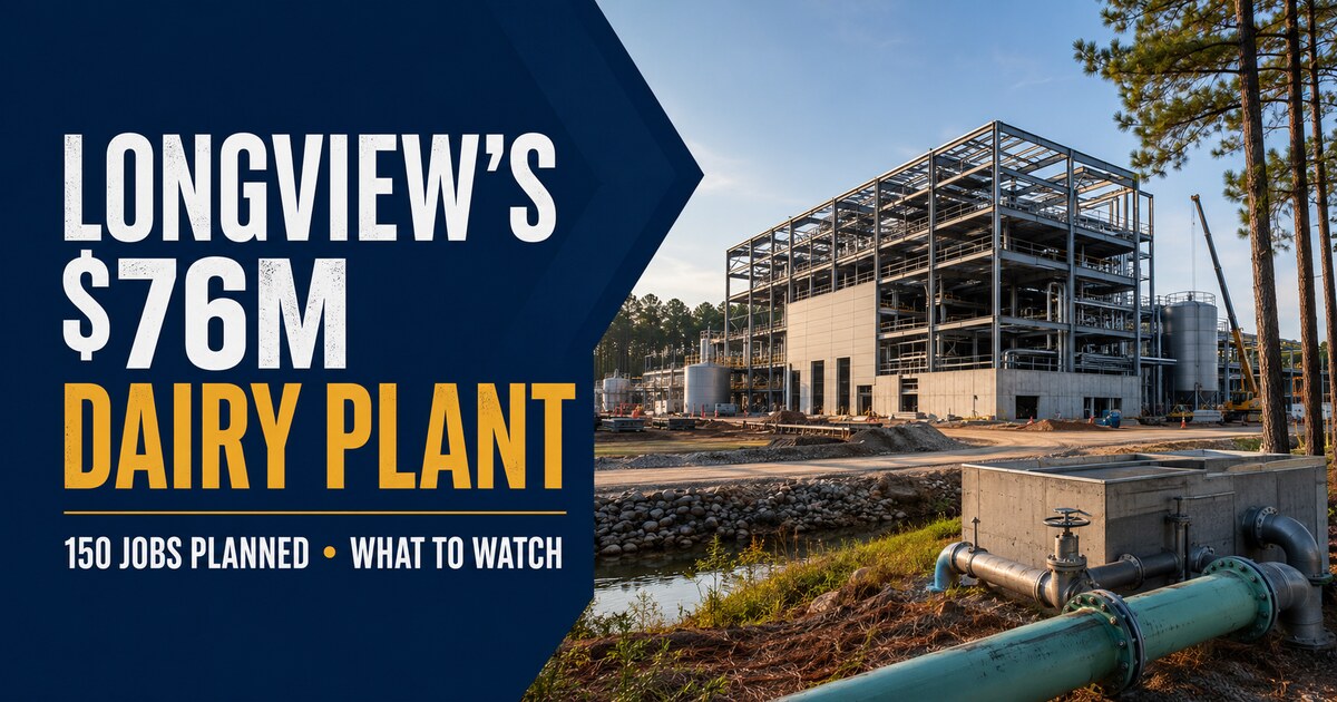 Longview’s $76 Million Dairy Plant Enters Its Construction Window: Jobs, Water, and What to Watch social preview