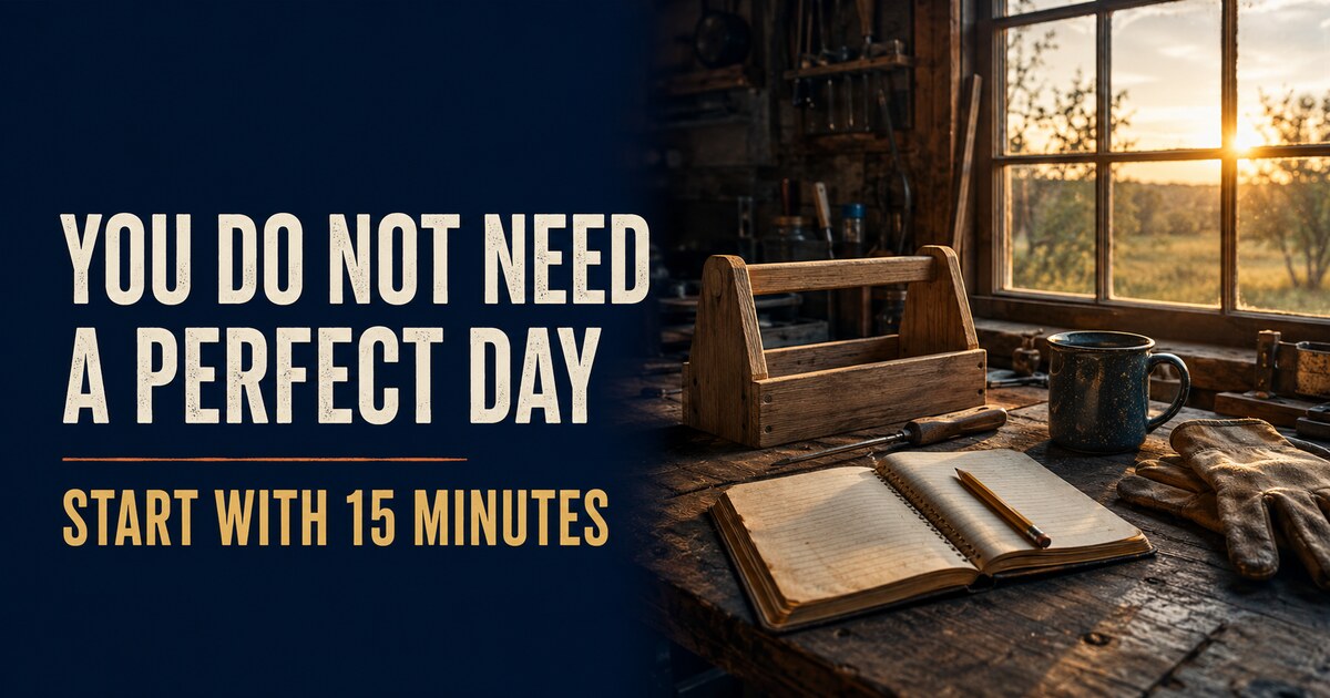 You Do Not Need a Perfect Day: Start With the Next 15 Minutes social preview
