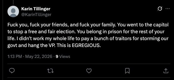 @KarinTillinger - family and prison attack