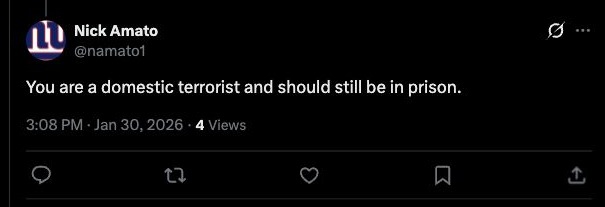 @namato1 - domestic terrorist and prison