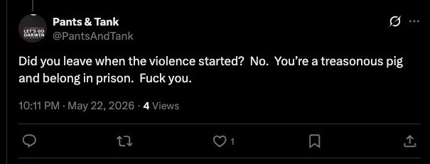 @PantsAndTank - treasonous pig and prison